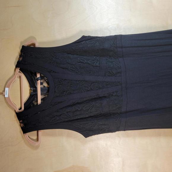 Lane Bryant Black Floral Mesh Lace Stretch Sleeveless Maxi Dress Women Sz 20 - Picture 6 of 9
